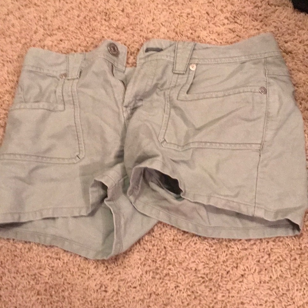 light green stylish green jean shorts